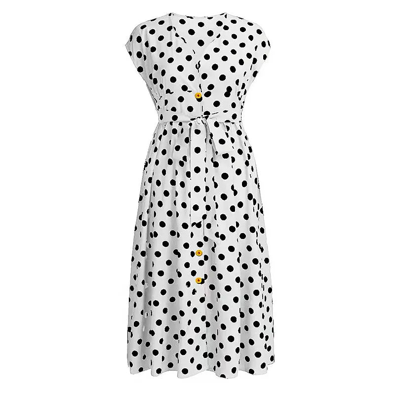 2025 Popular Polka Dot African Women Dress 100% Rayon Viscose Fabric