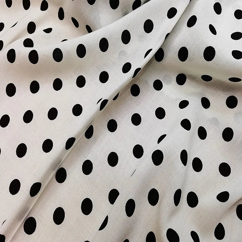 2025 Popular Polka Dot African Women Dress 100% Rayon Viscose Fabric