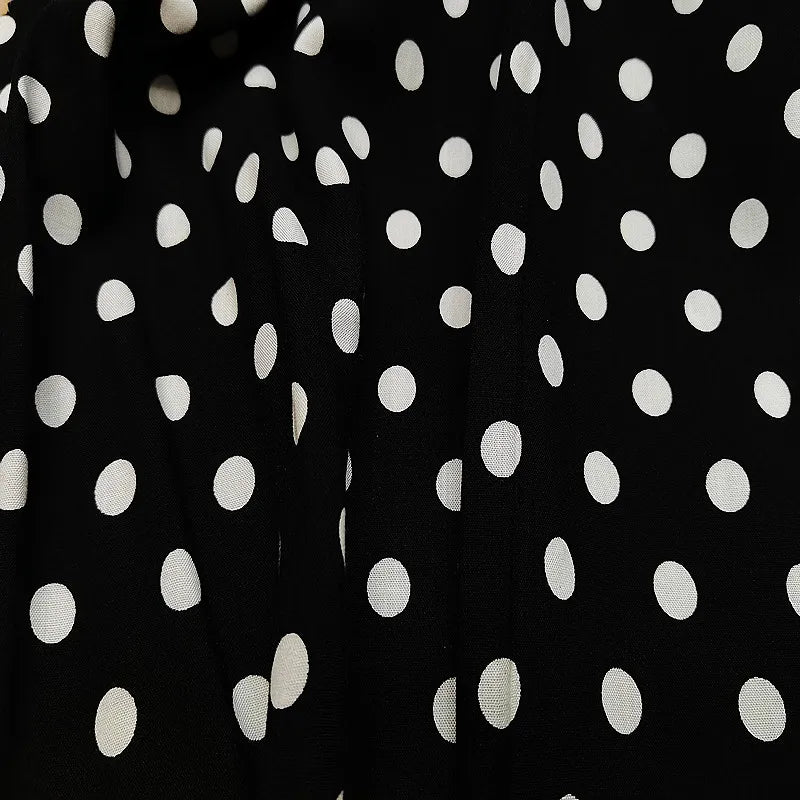 2025 Popular Polka Dot African Women Dress 100% Rayon Viscose Fabric