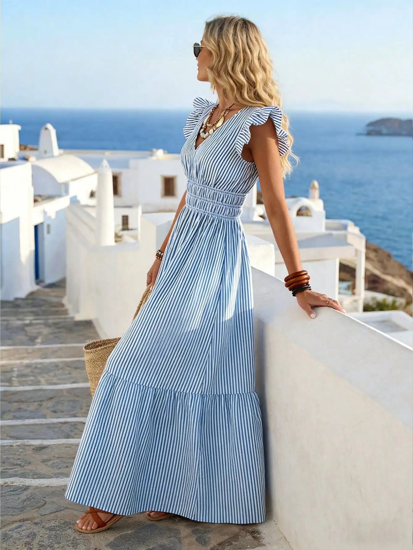Elegant women's off-shoulder plaid spaghetti strap camisole with tie bow detail. Versatile style perfect for beach trips, vacati